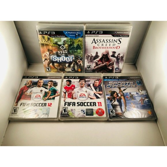 NEW SEALED PS3 GAME LOT BUNDLE FIFA 11 & 12 THE SHOOT ASSASSINS CREED